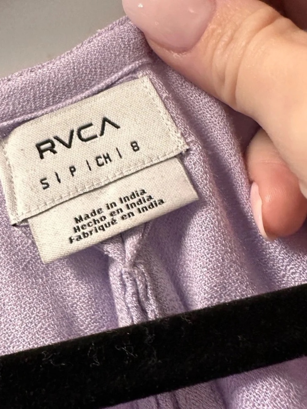 RVCA Lavender 100% Viscose Swing Dress | Lilac Short Sleeve Button Detail | Sz S - Picture 2 of 6